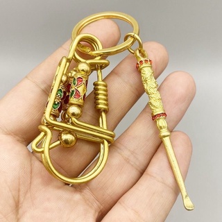 Móc khoá đồng handmade , móc khoá đồng phong thuỷ tài lộc bình an
