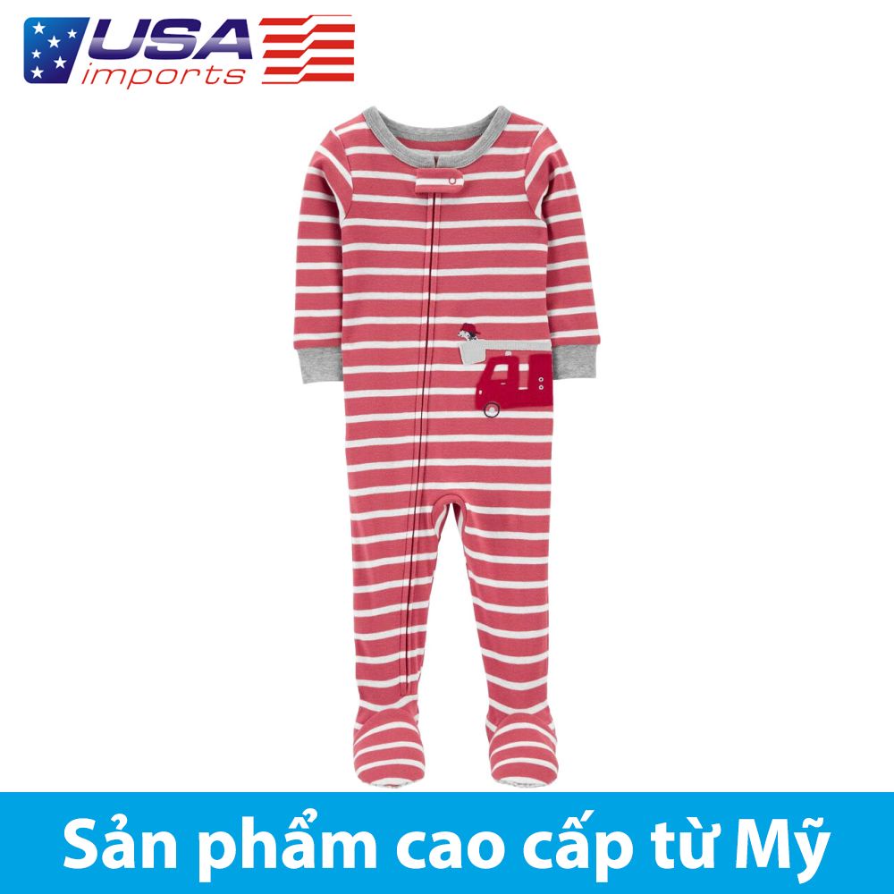 Đồ dài, đồ ngủ cotton phôm ôm đỏ cứu hoả Car-tờ Auth Từ Mỹ (1N032310)