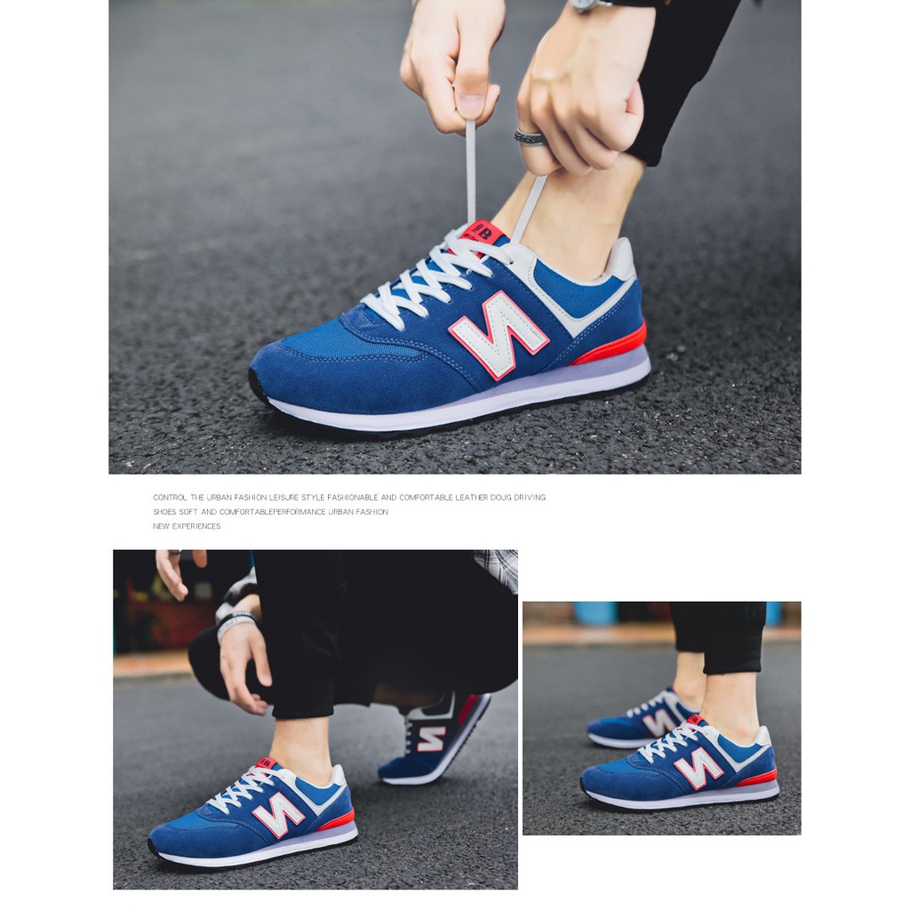 𝔹𝕆𝕊𝕊 𝕊ℍ𝕆𝔼𝕊 ⚜️ Giày Thể Thao SNEAKER NAM Da Lộn Nam ⚜️2 ( XANH ) Hot FASHION FULL BOX