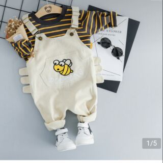 Sét yếm kaki trắng cho bé siêu yêu siêu đẹp cho bé trai bé gái