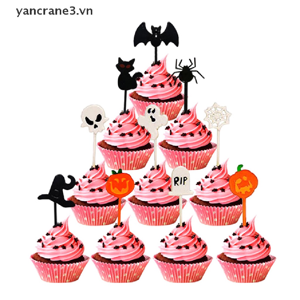 Set 10 Nĩa Ăn Trái Cây Họa Tiết Halloween Dễ Thương Cho Bé yancrane3.vn