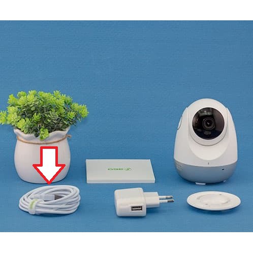 Dây cáp Camera Qihoo 360 Usb -&gt; Micro Usb dài 2,5m [ phụ kiện chính hãng theo máy]