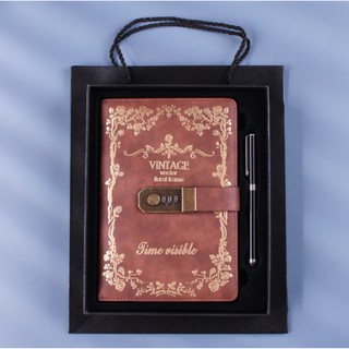 SỔ TAY, NHẬT KÝ VINTAGE CÓ KHÓA MẬT KHẨU