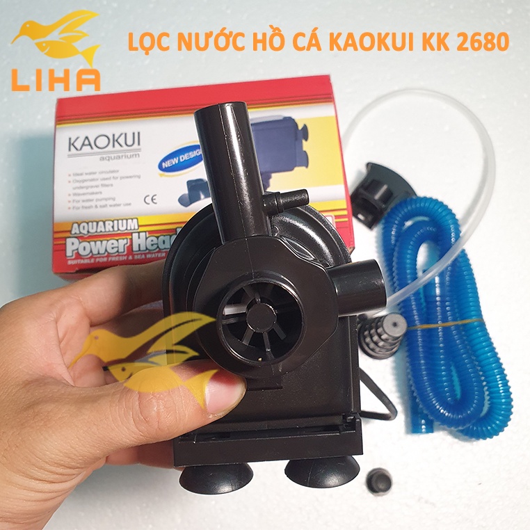 Máy Bơm Lọc Kaokui KK-2680 (40W-2800L/H-1.8M) - Bơm Nước 3 Trong 1 (Hút, Đẩy, Thổi Oxy) Cho Hồ Cá Cảnh