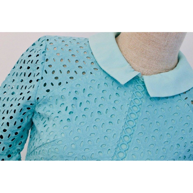 Đầm sơmi ren cotton