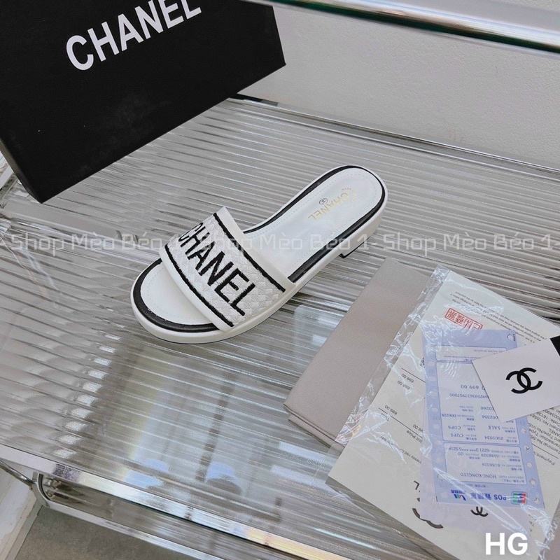 Dép cn quai chữ ngang kẻ viền fullbox