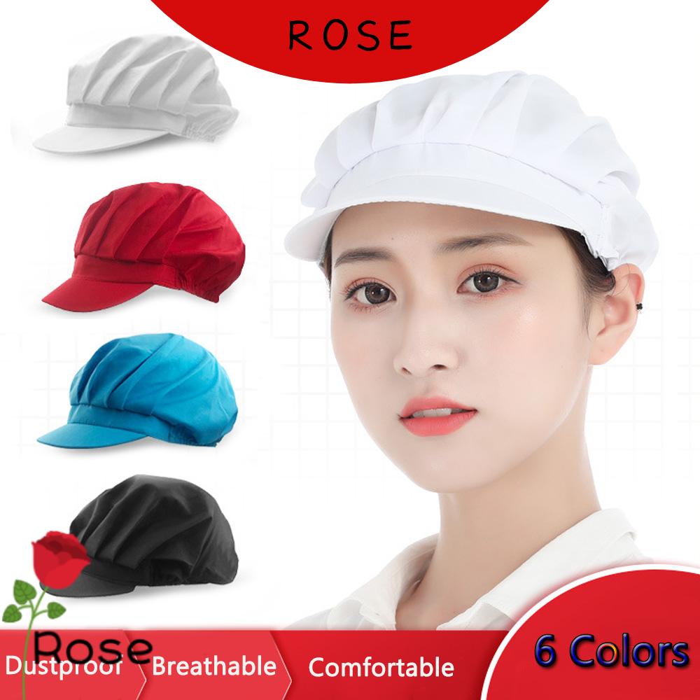 Mũ đầu bếp màu trơn có thể điều chỉnh tiện dụng