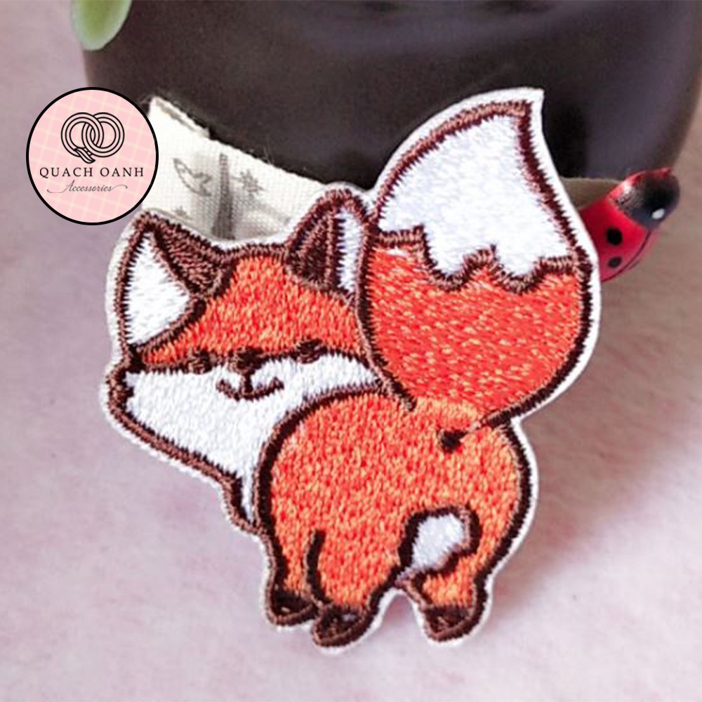 Sticker nhãn dán vải thêu hình động vật nhỏ dễ thương trang trí sổ, vở, mũ bảo hiểm - ST19