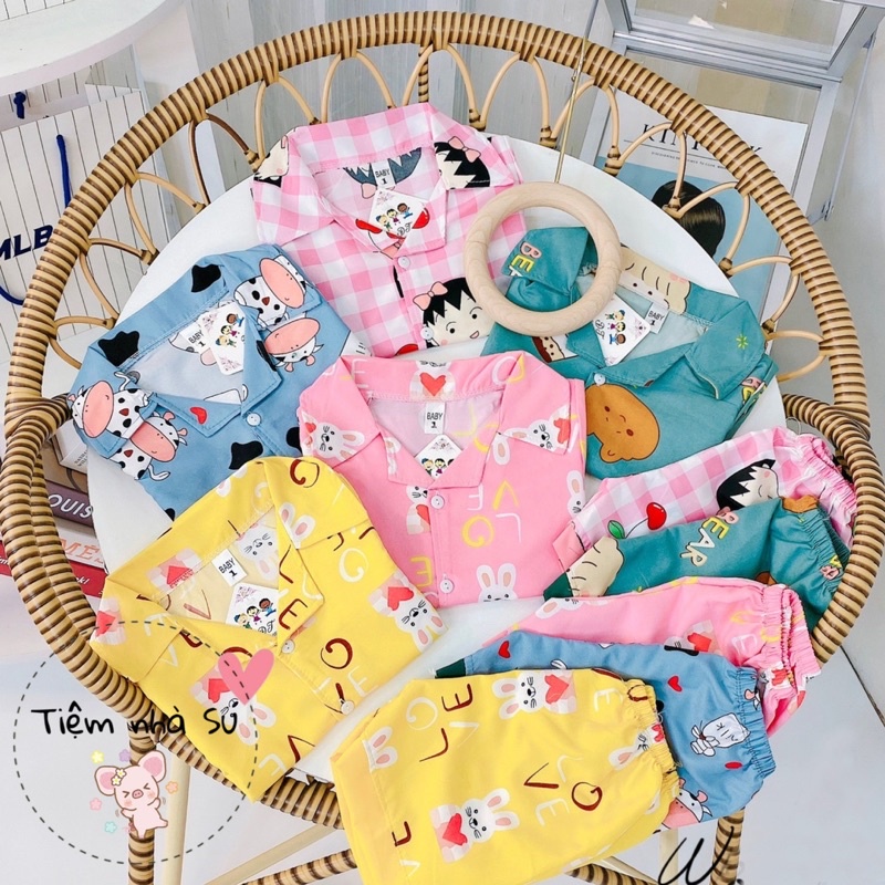 Đồ bộ cho bé - Bộ Pijama cho bé trai bé gái chất liệu kate hình ảnh siêu đáng yêu ❤️ (08-20kg)