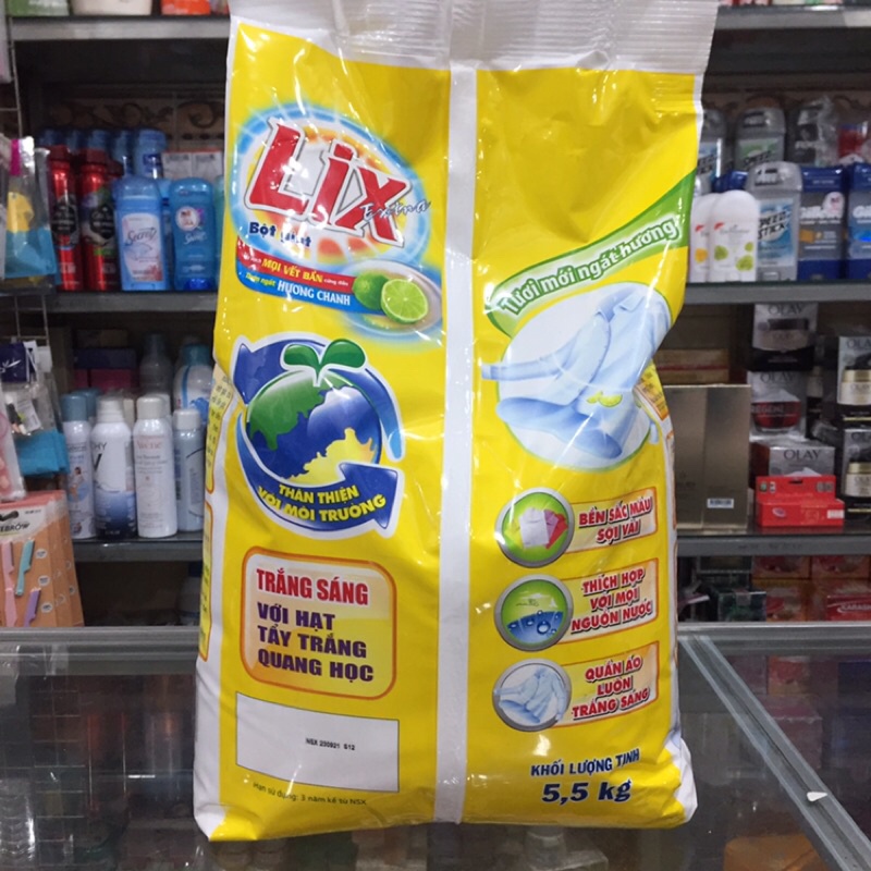 Bột giặt Lix Extra hương chanh 5,5kg