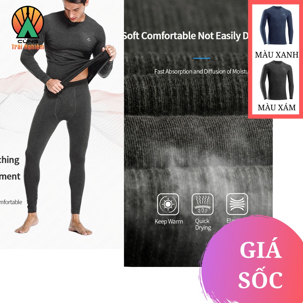 [CHÍNH HÃNG] Áo Giữ Nhiệt Sinh Nhiệt HEATMAX Nam Thu Đông NHANH KHÔ Và Khóa Nhiệt Cực Nhanh NatureHike NH19FS023