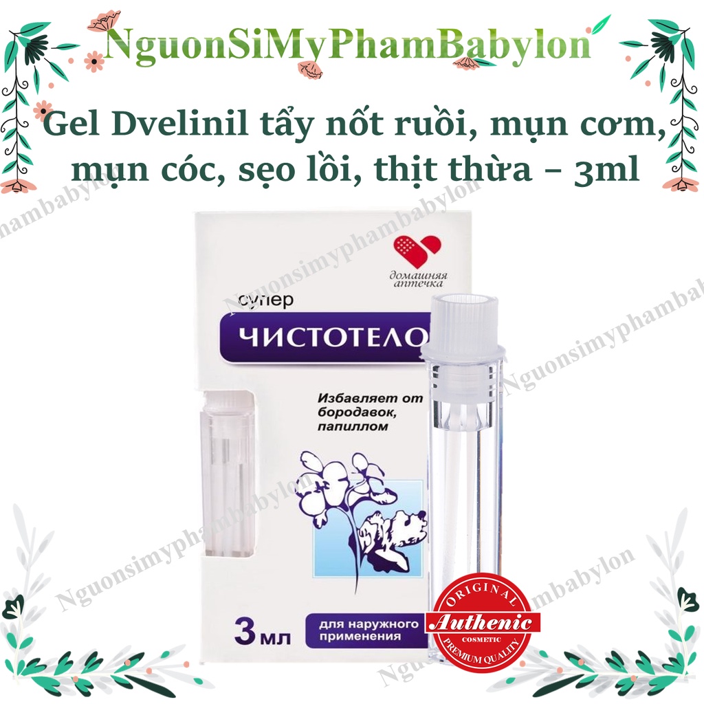 GEL Dvelinil TẨY NỐT RUỒI, MỤN CƠM, MỤN CÓC, SẸO LỒI, THỊT THỪA