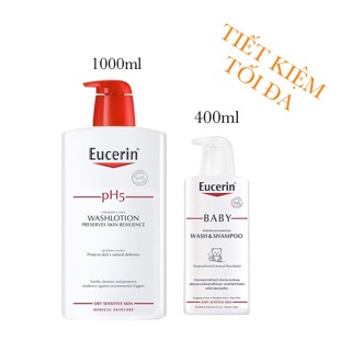 COMBO sữa tắm Eucerin PH5 và Eucerin Baby tắm gội cực rẻ