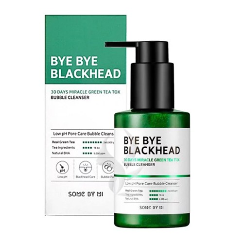Rửa mặt tạo bọt trà xanh SOME BY MI BYE BYE BLACKHEAD 30 DAYS MIRACLE GREEN TEA TOX 120g