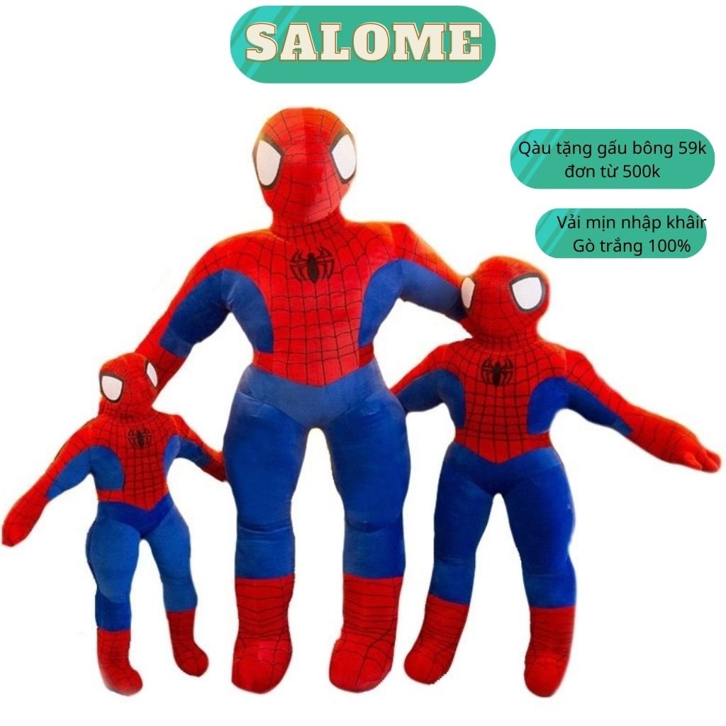 Gấu Bông Siêu Nhân Người Nhện Spiderman Cho Bé tphcm, Siêu Nhân Nhồi Bông Người Nhện, Gấu Bông Gối Ôm Người Nhện