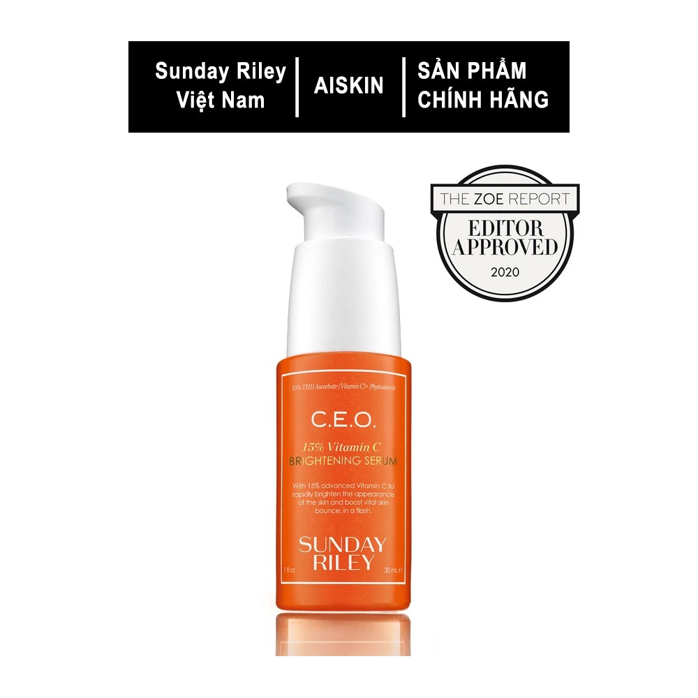 Serum Dưỡng Trắng Da Sunday Riley C.E.O. 15% Vitamin C Brightening Serum
