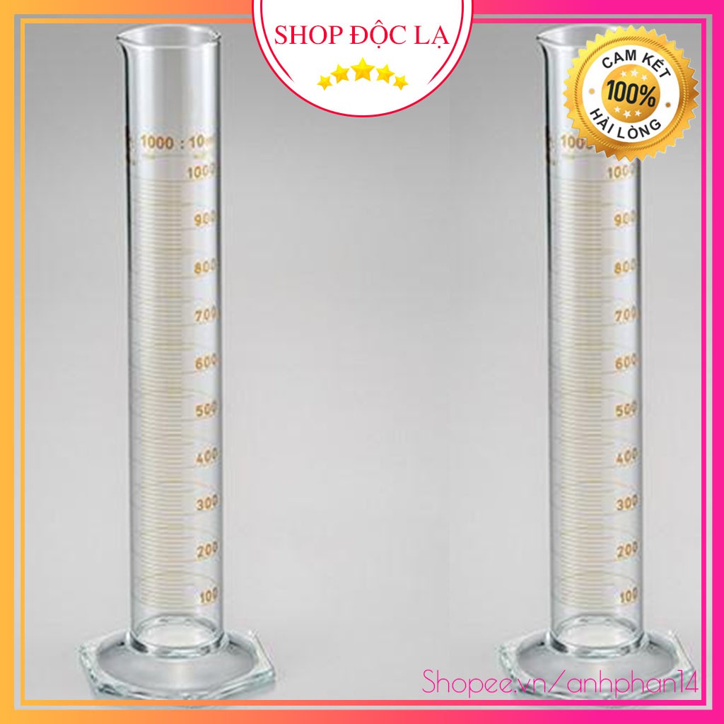 Bình Chia Độ / SIÊU CHÍNH XÁC / Bình Đong 1000 ml dùng pha chế, thí nghiệm cho lớp 6.8