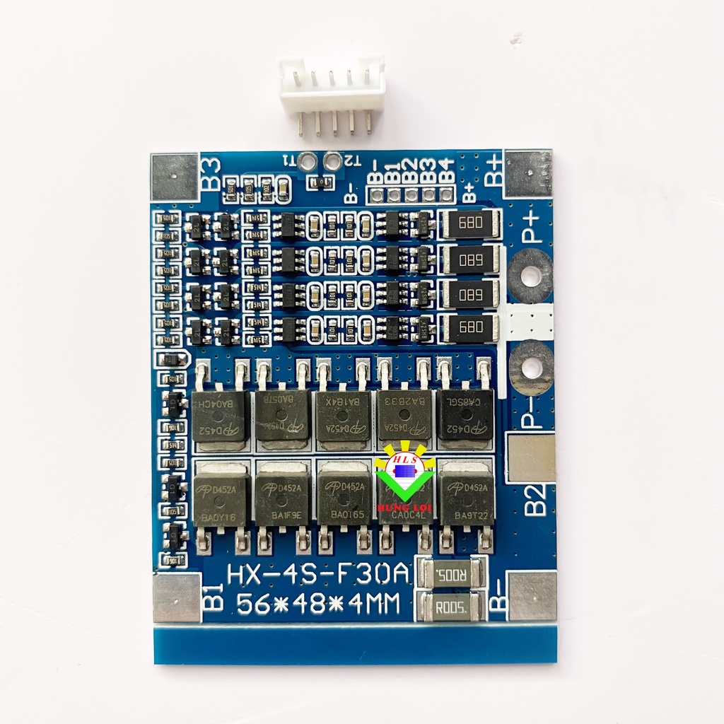 Bo mạch bảo vệ pin lithium 4S 30A BMS 14.8V 12.8V 18650 LiFePO4 Cân bằng mạch tích hợp với cáp