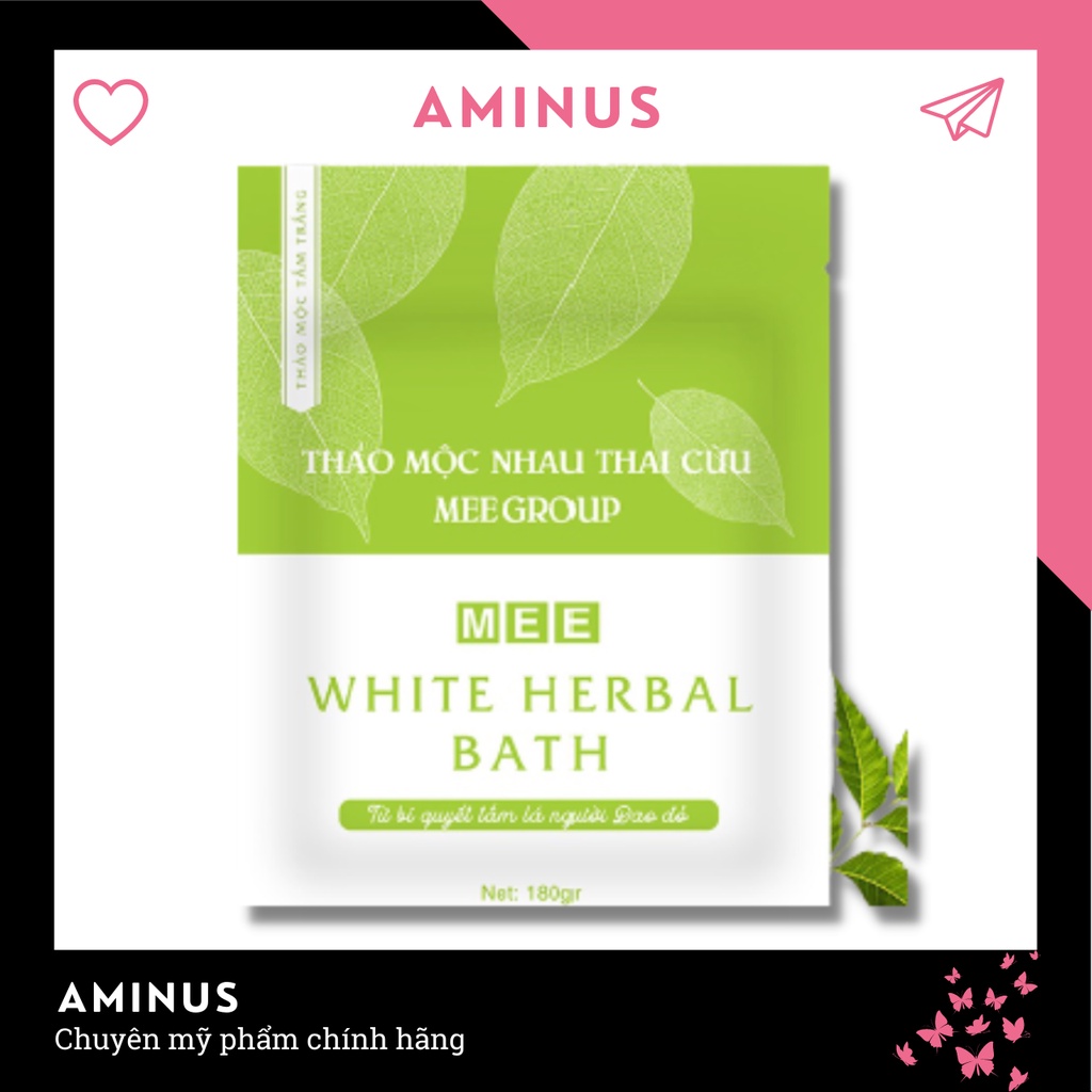 Tắm trắng toàn thân thảo mộc nhau thai cừu Mee Natural- Aminus - TTNT