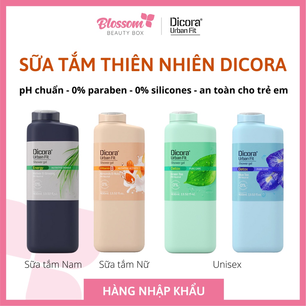 [400ml/750ml] Sữa tắm NAM NỮ UNISEX DICORA Tây Ban Nha