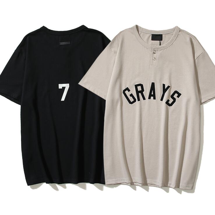 Fog Tee Áo Thun Tay Ngắn In Chữ flocked Dành Cho Cặp Đôi oversize