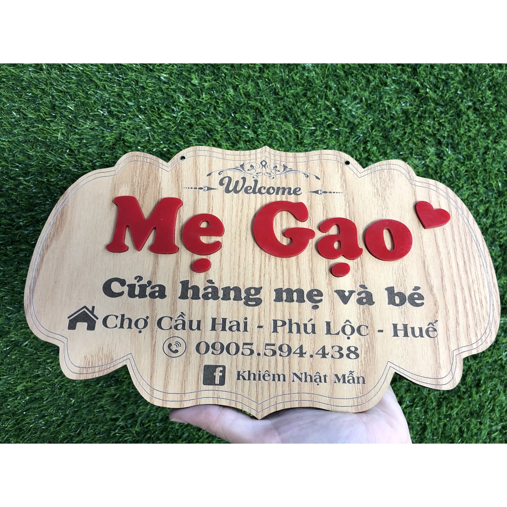 BẢNG HIỆU GỖ TREO SHOP - Free thiết kế theo yêu cầu