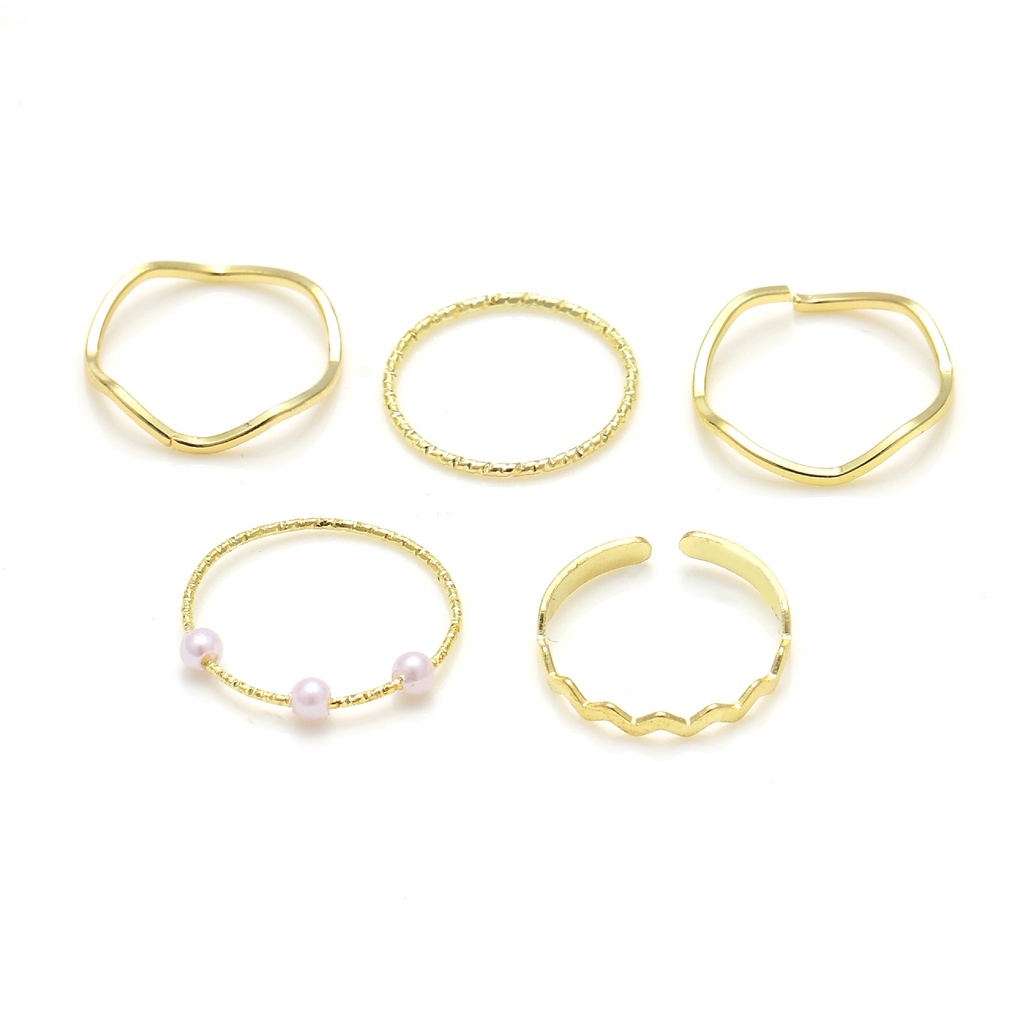 Set 3 Nhẫn Đeo Tay Kim Loại Thời Trang Cho Nữ