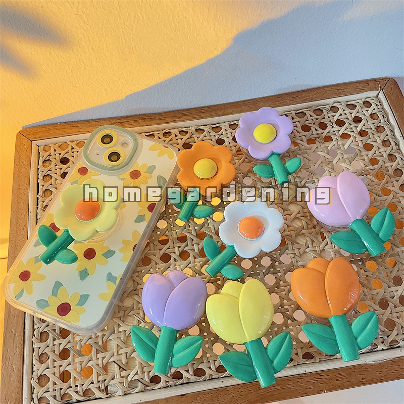 Giá Đỡ Điện Thoại Dạng Nhẫn Hình Hoa Tulip