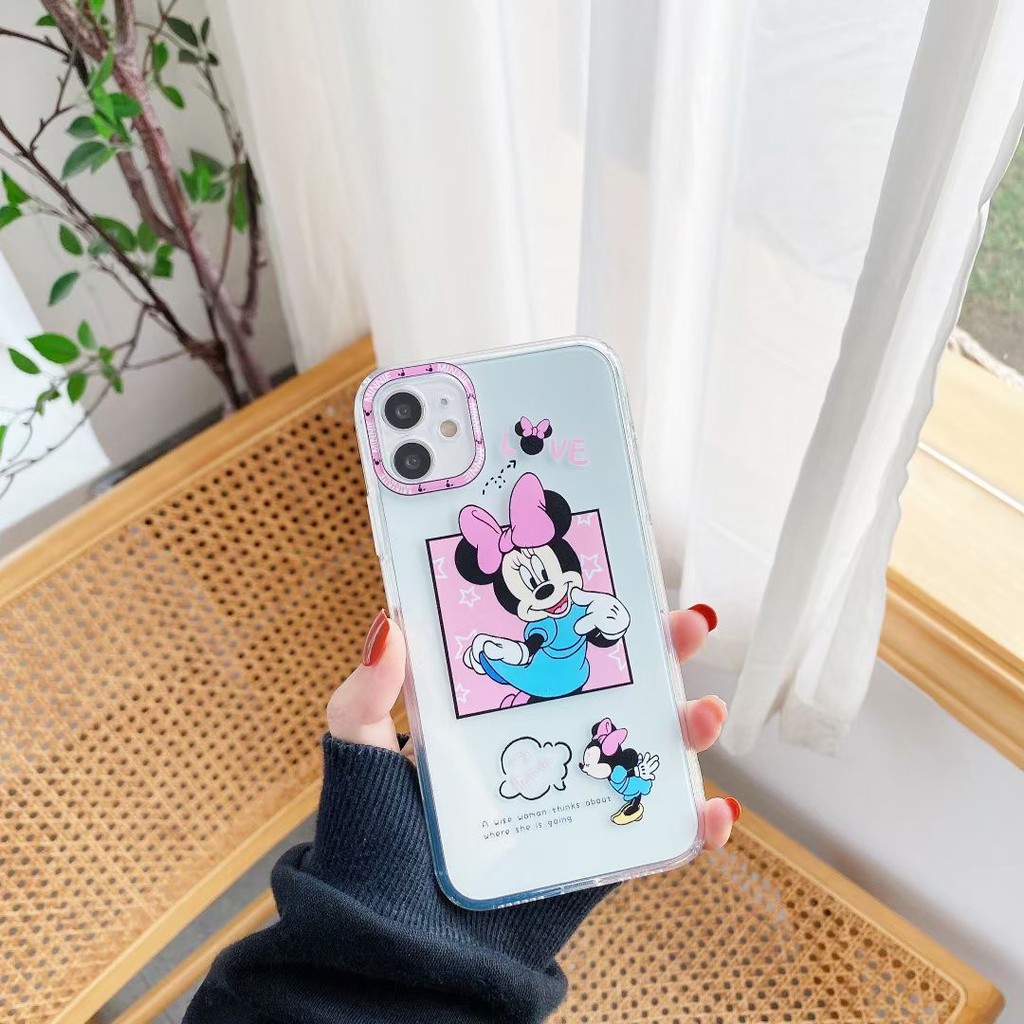 Ốp điện thoại mềm màu neon họa tiết Mickey Minnie cho iPhone12 12mini 12promax11 11Promax 7Plus 8 8+ XS XR XSmax | BigBuy360 - bigbuy360.vn