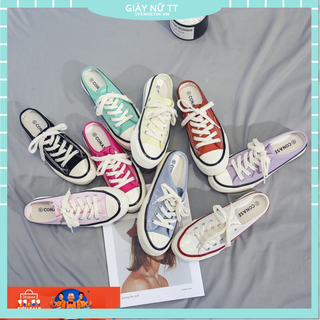 Giày Lười Vải Canvas Phong Cách Hàn Quốc 2023 Cho Nữ