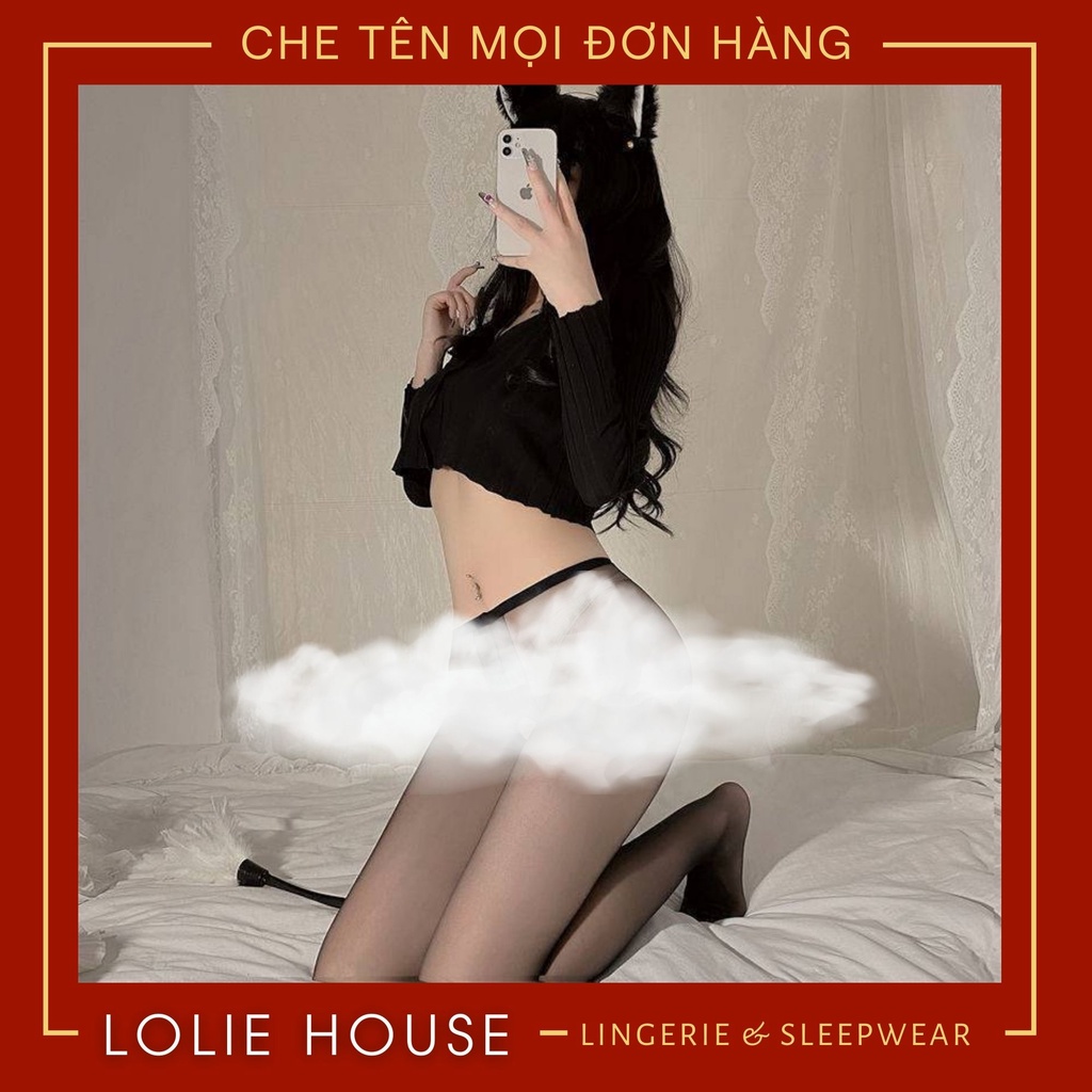 Quần tất hở đáy đũng sexy gợi cảm co giãn tốt cho nữ LOLIE HOUSE - QT8