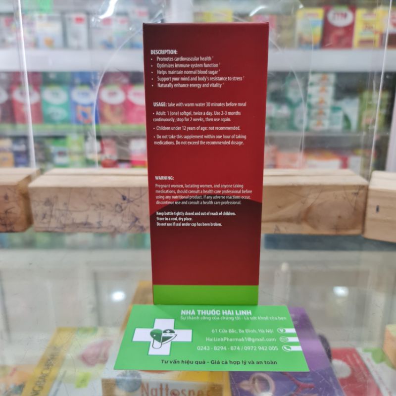 Viên uống Tăng đề kháng Gip Health Usa sâm, đông trùng ⚡ Nhập khẩu Mỹ ⚡ Hộp 30 viên Bồi bổ, Tăng cường sinh lực