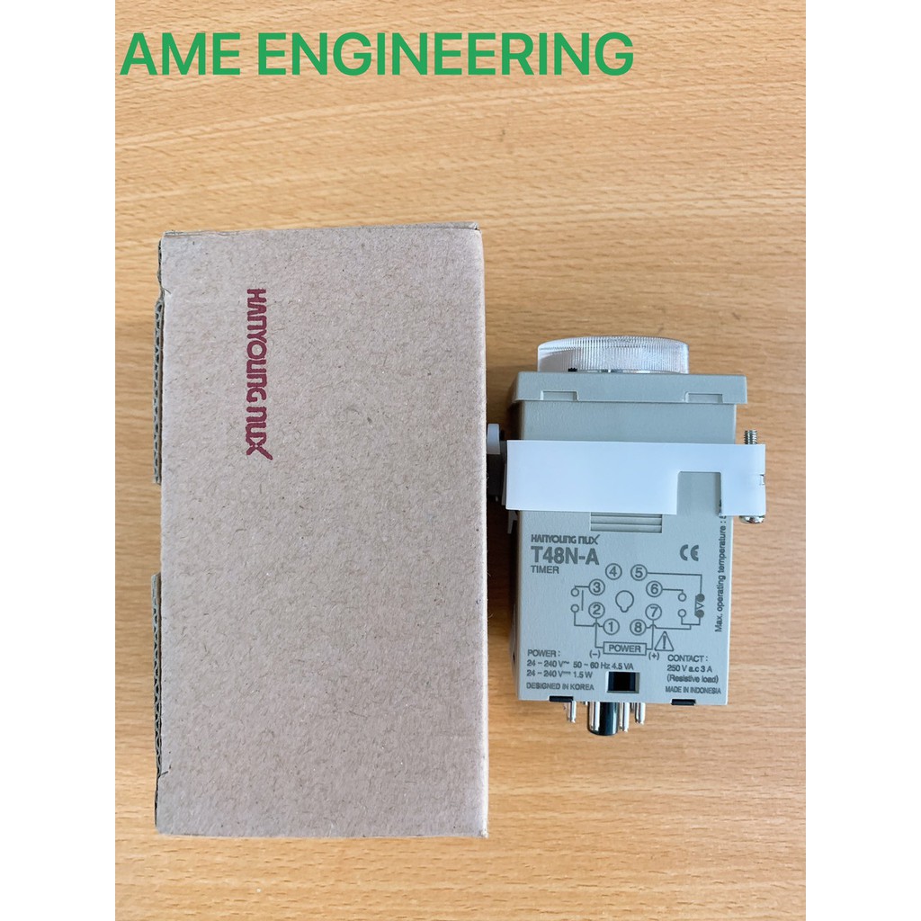 Rơle thời gian Hanyoung T48N + có đế timer hẹn giừo chính hãng Hàn Quốc
