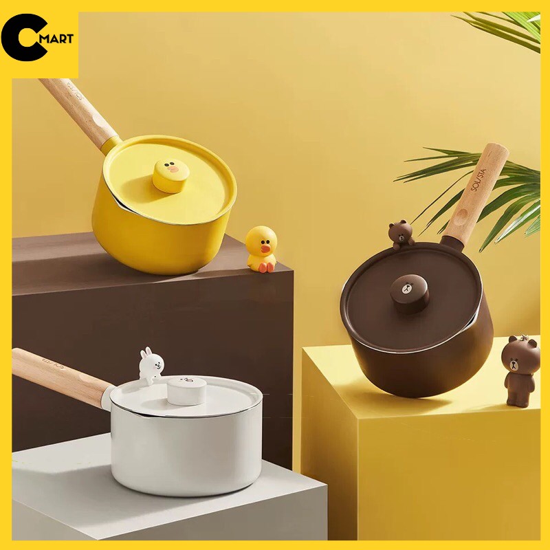 Nồi Nấu Chống Dính Joyoung Line Friends Gấu Brown Vịt Sally Thỏ Cody [CMART GIA DỤNG TIỆN ÍCH]