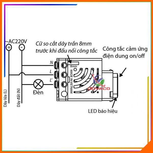 Hạt công tắc cảm ứng điều khiển từ xa BTX-3C-TIRFV1 (Hạt tròn)