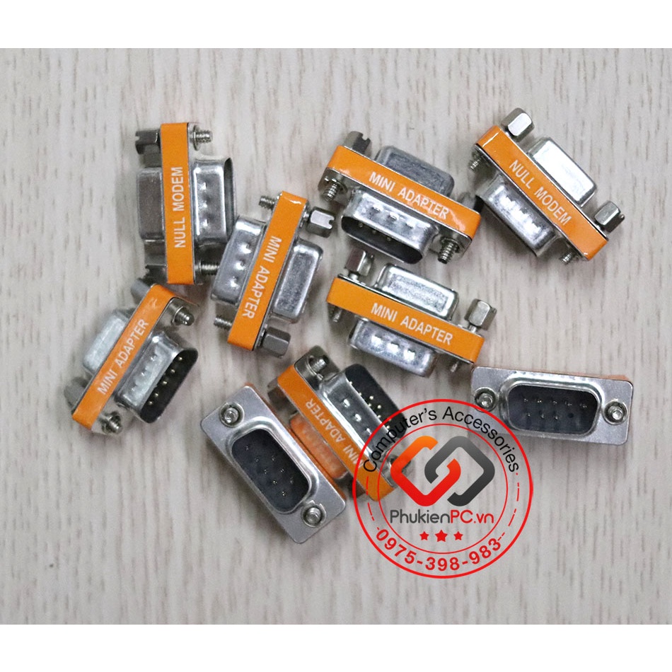Tổng hợp Jack COM DB9 RS232C null modem nối chéo 2-3 đực sang cái, cái sang cái, đực sang đực