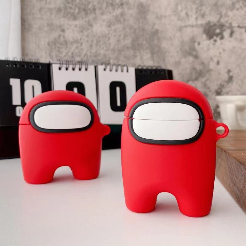 Vỏ bảo vệ hộp sạc tai nghe AirPods 1/2/Pro bằng silicon mềm hình hoạt họa Among Us dễ thương