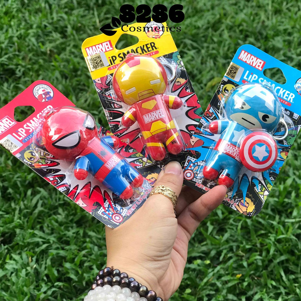 [Có sẵn] Son lip smacker đội trưởng Mỹ - Captain America - Siêu nhân Marvel (made in USA)