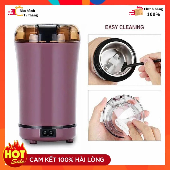 Máy xoay hạt cafe, tiêu đậu , ngũ cốc, xoay hạt khô, mini để bàn, Hoạt động oan toàn dễ vệ sinh, công suất 400W