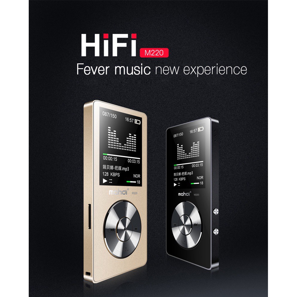 [Mã ELHACE giảm 4% đơn 300K] Máy nghe nhạc HI-FI Lossless Mahdi M220 bộ nhớ trong 8GB