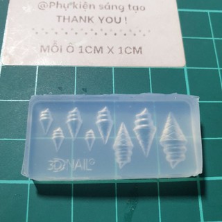Khuôn 3d nail - minifood kem ốc quế