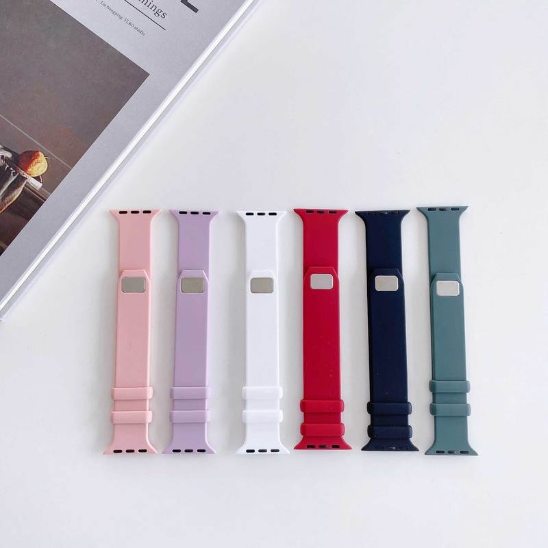 Dây Đeo Thay Thế Chất Liệu Cao Su Silicon Tháo Gỡ Nhanh Cho Đồng Hồ Apple 40mm 44mm 45mm 41mm 38mm 42mm 44mm