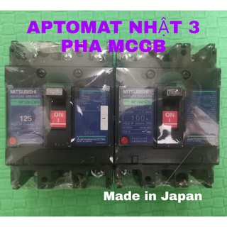 CB 3 PHA NHẬT KIỂU KHỐI TO 75A 100A MCCB