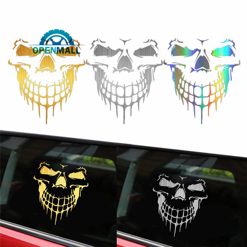 Hình dán cửa sổ xe hơi hình đầu lâu chất liệu vinyl