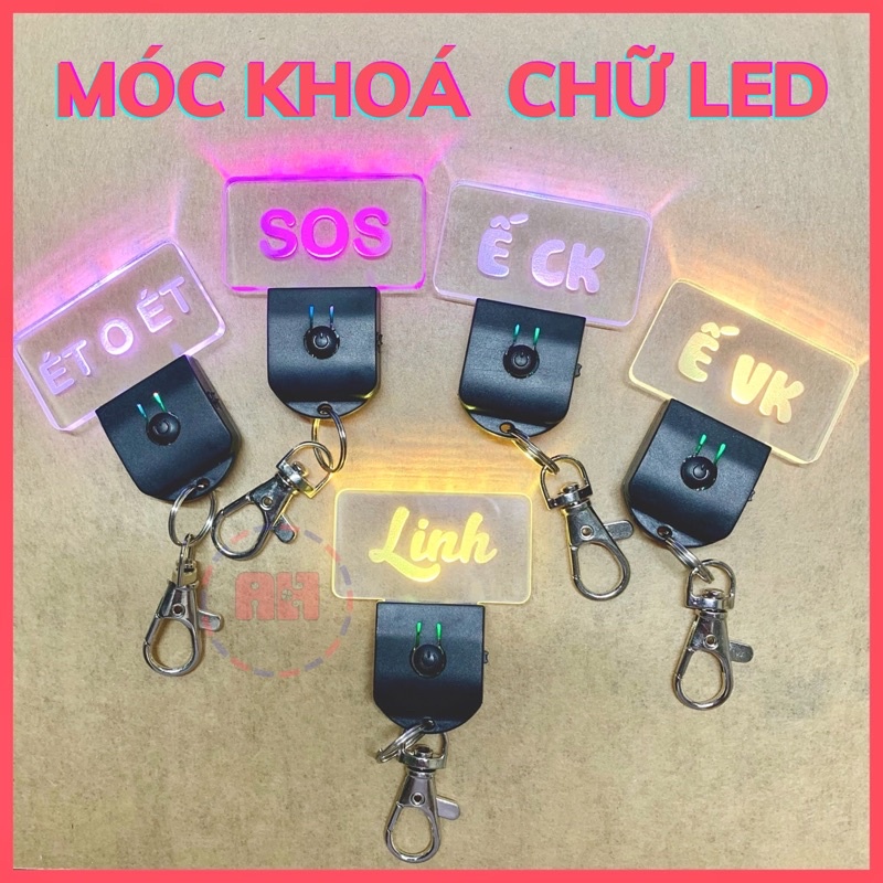 Móc khoá tên theo yêu cầu, móc khoá chữ led theo yêu cầu