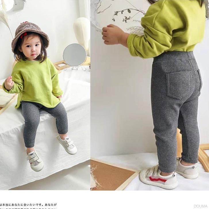 Quần legging cotton co giãn có túi thời trang Hàn Quốc cho trẻ nhỏ
