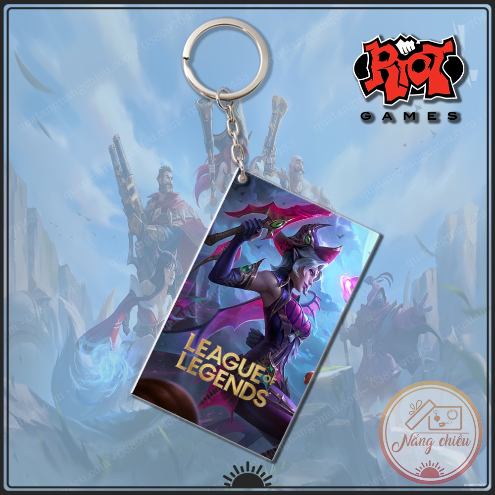 Móc Khóa Dày In Sắc Nét 2 Mặt thẻ game Liên Minh Huyền Thoại - League of Legends 2 ☘️Quà Tặng Nắng Chiều☘️