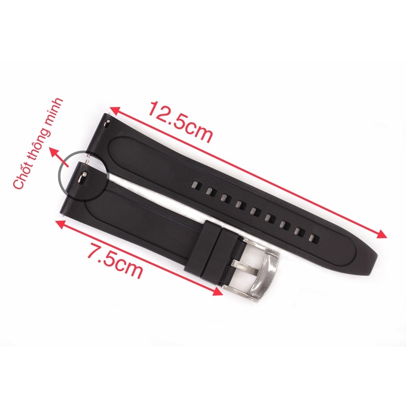 DÂY ĐỒNG HỒ CAO SU CHẤT FKM CAO CẤP THƯƠNG HIỆU WWS MÃ SP FCJ02, TẶNG KÈM TOOL THAY DÂY VÀ CHỐT