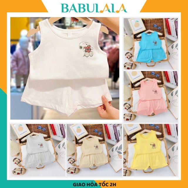 Bộ Minky Mom Ba Lỗ Bé Trai Bé Gái Thun Lạnh Đủ Màu Thoáng Mát-Đồ Bộ Cho Bé Mùa Hè 0 1 2 3 4 5 Tuổi BABULALA BL07