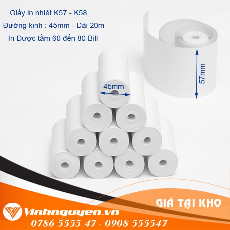 50 cuộn giấy in bill K58 Hanson | BigBuy360 - bigbuy360.vn